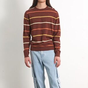NTW RVCA Recycled Alex Striped Crew Neck Sweater
